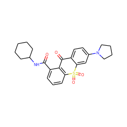 O=C(NC1CCCCC1)c1cccc2c1C(=O)c1ccc(N3CCCC3)cc1S2(=O)=O ZINC000061948775