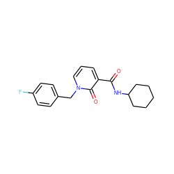 O=C(NC1CCCCC1)c1cccn(Cc2ccc(F)cc2)c1=O ZINC000084635257