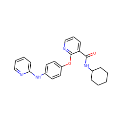 O=C(NC1CCCCC1)c1cccnc1Oc1ccc(Nc2ccccn2)cc1 ZINC000148113553