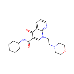 O=C(NC1CCCCC1)c1cn(CCN2CCOCC2)c2ncccc2c1=O ZINC000035050266