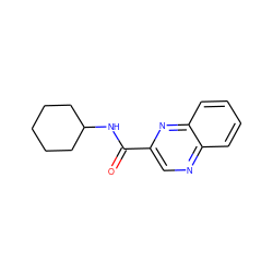 O=C(NC1CCCCC1)c1cnc2ccccc2n1 ZINC000005424715