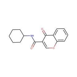 O=C(NC1CCCCC1)c1coc2ccccc2c1=O ZINC000072106583