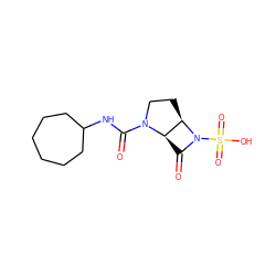 O=C(NC1CCCCCC1)N1CC[C@@H]2[C@H]1C(=O)N2S(=O)(=O)O ZINC000045337976