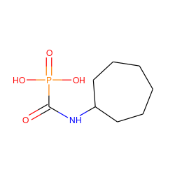 O=C(NC1CCCCCC1)P(=O)(O)O ZINC000013561092