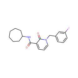 O=C(NC1CCCCCC1)c1cccn(Cc2cccc(I)c2)c1=O ZINC000103263573