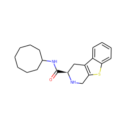 O=C(NC1CCCCCCC1)[C@H]1Cc2c(sc3ccccc23)CN1 ZINC000013833785