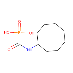 O=C(NC1CCCCCCC1)P(=O)(O)O ZINC000013561093