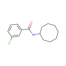 O=C(NC1CCCCCCC1)c1cccc(Cl)c1 ZINC000001398406