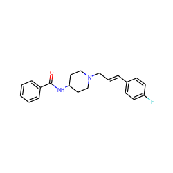 O=C(NC1CCN(C/C=C/c2ccc(F)cc2)CC1)c1ccccc1 ZINC000029123744