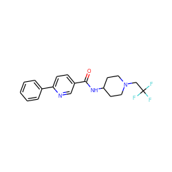 O=C(NC1CCN(CC(F)(F)F)CC1)c1ccc(-c2ccccc2)nc1 ZINC000084724686