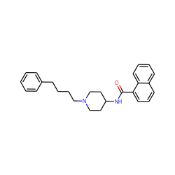 O=C(NC1CCN(CCCCc2ccccc2)CC1)c1cccc2ccccc12 ZINC000028707246