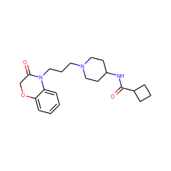 O=C(NC1CCN(CCCN2C(=O)COc3ccccc32)CC1)C1CCC1 ZINC000064564743