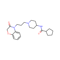 O=C(NC1CCN(CCCN2C(=O)COc3ccccc32)CC1)C1CCCC1 ZINC000064574018