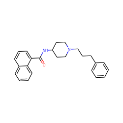 O=C(NC1CCN(CCCc2ccccc2)CC1)c1cccc2ccccc12 ZINC000028707236