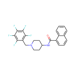 O=C(NC1CCN(Cc2c(F)c(F)c(F)c(F)c2F)CC1)c1cccc2ccccc12 ZINC000028821356