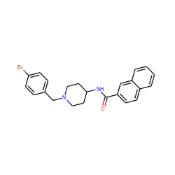 O=C(NC1CCN(Cc2ccc(Br)cc2)CC1)c1ccc2ccccc2c1 ZINC000028821380