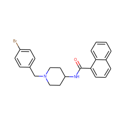 O=C(NC1CCN(Cc2ccc(Br)cc2)CC1)c1cccc2ccccc12 ZINC000028821347