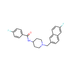 O=C(NC1CCN(Cc2ccc3cc(F)ccc3c2)CC1)c1ccc(F)cc1 ZINC000029123235