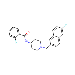 O=C(NC1CCN(Cc2ccc3cc(F)ccc3c2)CC1)c1ccccc1F ZINC000029123274