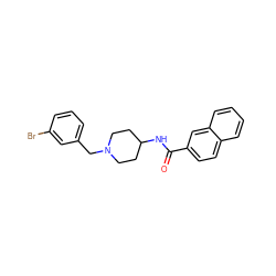 O=C(NC1CCN(Cc2cccc(Br)c2)CC1)c1ccc2ccccc2c1 ZINC000028821379