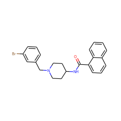 O=C(NC1CCN(Cc2cccc(Br)c2)CC1)c1cccc2ccccc12 ZINC000028821346