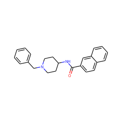 O=C(NC1CCN(Cc2ccccc2)CC1)c1ccc2ccccc2c1 ZINC000012985947