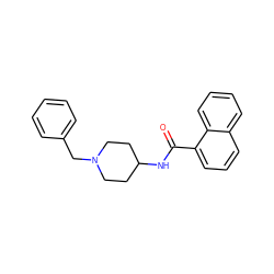 O=C(NC1CCN(Cc2ccccc2)CC1)c1cccc2ccccc12 ZINC000005682982