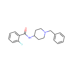 O=C(NC1CCN(Cc2ccccc2)CC1)c1ccccc1F ZINC000000345129