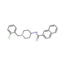 O=C(NC1CCN(Cc2ccccc2Cl)CC1)c1ccc2ccccc2c1 ZINC000028821375