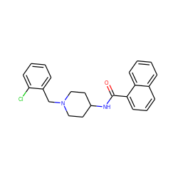 O=C(NC1CCN(Cc2ccccc2Cl)CC1)c1cccc2ccccc12 ZINC000028821339