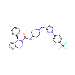 O=C(NC1CCN(Cc2ccn(-c3ccc(C(F)(F)F)cc3)c2)CC1)N1CCn2cccc2[C@H]1c1ccccc1 ZINC000043010588