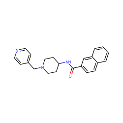 O=C(NC1CCN(Cc2ccncc2)CC1)c1ccc2ccccc2c1 ZINC000028821396