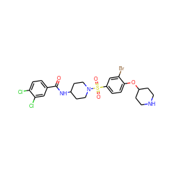 O=C(NC1CCN(S(=O)(=O)c2ccc(OC3CCNCC3)c(Br)c2)CC1)c1ccc(Cl)c(Cl)c1 ZINC000049867374