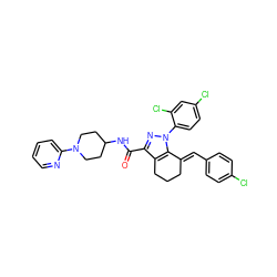 O=C(NC1CCN(c2ccccn2)CC1)c1nn(-c2ccc(Cl)cc2Cl)c2c1CCC/C2=C\c1ccc(Cl)cc1 ZINC001772639226