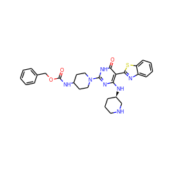 O=C(NC1CCN(c2nc(N[C@@H]3CCCNC3)c(-c3nc4ccccc4s3)c(=O)[nH]2)CC1)OCc1ccccc1 ZINC001772614542