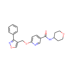 O=C(NC1CCOCC1)c1ccc(OCc2conc2-c2ccccc2)nc1 ZINC000142316237