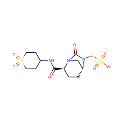 O=C(NC1CCS(=O)(=O)CC1)[C@@H]1CC[C@@H]2CN1C(=O)N2OS(=O)(=O)O ZINC000096168574