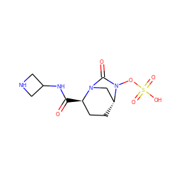 O=C(NC1CNC1)[C@@H]1CC[C@@H]2CN1C(=O)N2OS(=O)(=O)O ZINC000096168568