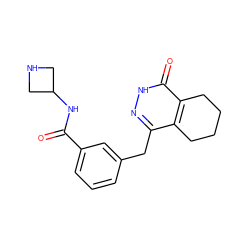 O=C(NC1CNC1)c1cccc(Cc2n[nH]c(=O)c3c2CCCC3)c1 ZINC000167017246