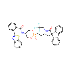 O=C(NC1COP(=O)(CCCCC2(C(=O)NCC(F)(F)F)c3ccccc3-c3ccccc32)OC1)c1ccccc1-c1nc2ccccc2s1 ZINC000003931849