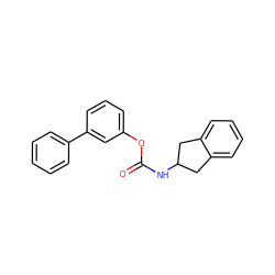 O=C(NC1Cc2ccccc2C1)Oc1cccc(-c2ccccc2)c1 ZINC000040938239