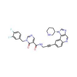 O=C(NCC#Cc1ccc2ncc3ncn([C@H]4CCCNC4)c3c2c1)c1cncn(Cc2ccc(F)c(F)c2)c1=O ZINC000169710213