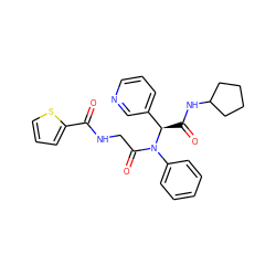 O=C(NCC(=O)N(c1ccccc1)[C@H](C(=O)NC1CCCC1)c1cccnc1)c1cccs1 ZINC000008667196