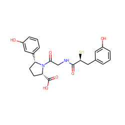 O=C(NCC(=O)N1[C@H](C(=O)O)CC[C@@H]1c1cccc(O)c1)[C@@H](S)Cc1cccc(O)c1 ZINC000013756758