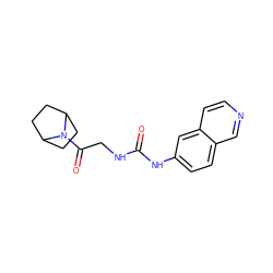 O=C(NCC(=O)N1C2CCC1CC2)Nc1ccc2cnccc2c1 ZINC001772597527