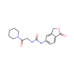 O=C(NCC(=O)N1CCCCC1)Nc1ccc2c(c1)COC2=O ZINC001772642006