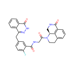 O=C(NCC(=O)N1CCc2cccc3c2[C@@H]1CNC3=O)c1cc(Cc2n[nH]c(=O)c3ccccc23)ccc1F ZINC000095580794