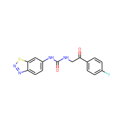 O=C(NCC(=O)c1ccc(F)cc1)Nc1ccc2nnsc2c1 ZINC000095583893