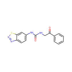 O=C(NCC(=O)c1ccccc1)Nc1ccc2nnsc2c1 ZINC000095580884