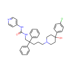 O=C(NCC(CCCN1CCC(O)(c2ccc(Cl)cc2)CC1)(c1ccccc1)c1ccccc1)Nc1ccncc1 ZINC000027212111